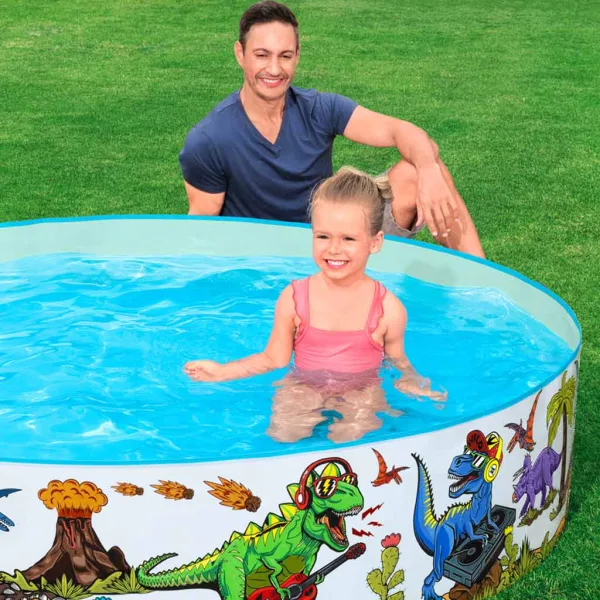 Bestway: Piscina rigida Fill n Fun™ con dinosauri Ø 183 x 38 cm immagine 3