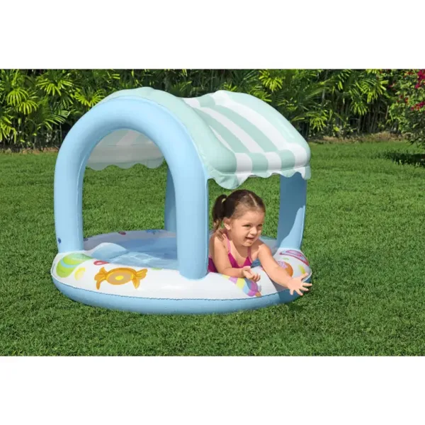 Bestway: Sweet Shoppe™ piscina gonfiabile per bambini con tettuccio parasole Ø 104 x 84 cm immagine 3