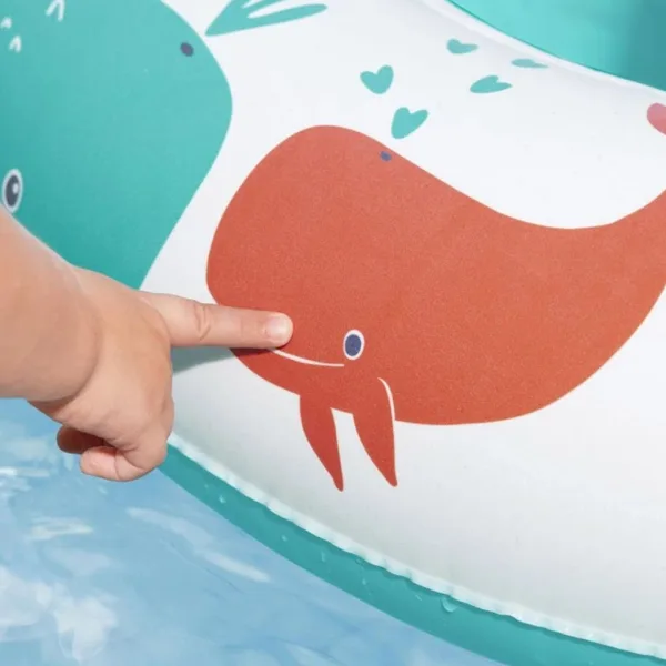 Bestway: barca per bebè con motivo a balena e tendalino 84 x 67 cm immagine 2