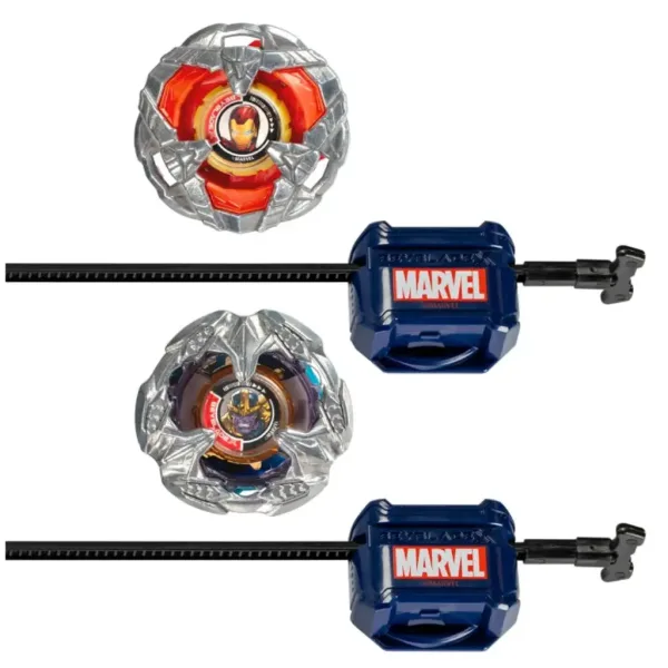 Beyblade X Marvel Collab: Iron Man vs. Thanos 4-80B X Venom 4-60B set di gioco - Hasbro immagine 2