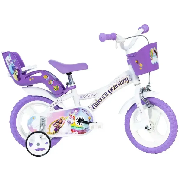Bicicletta Unicorno Accademia bianco-lilla misura 12 - Bicicletta Dino Bikes immagine 1