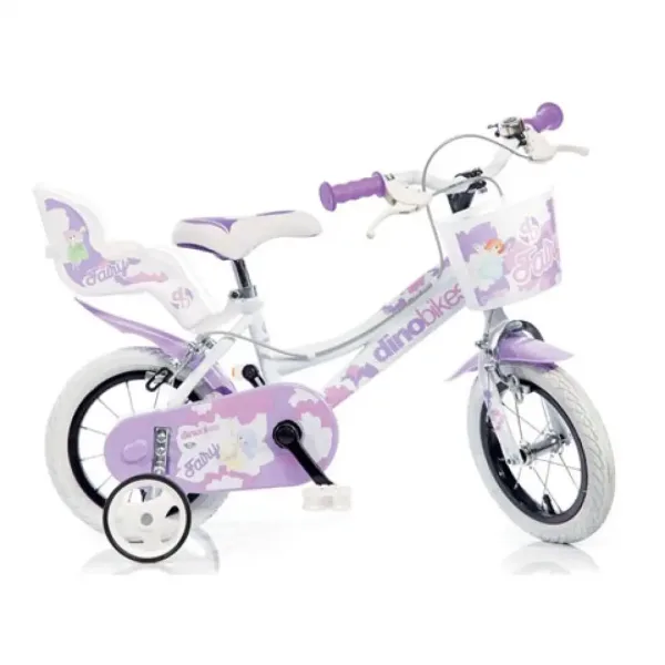 Bicicletta da bambina di colore bianco, misura 12 - Dino Bikes immagine 1