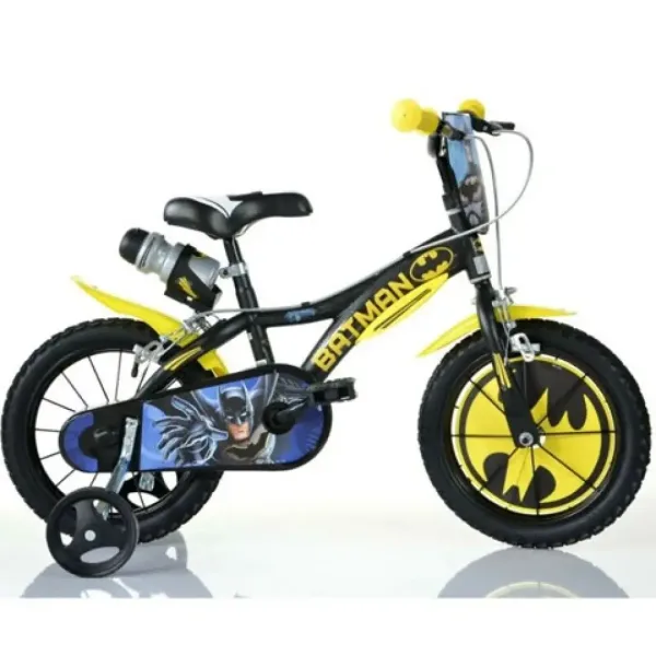 Bicicletta per bambini Batman nera taglia 14 - Bicicletta Dino Bikes immagine 1