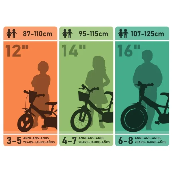 Bicicletta per bambini Paw Patrol Skye 14” con cestino e seggiolino per bambole, colore rosa-menta – Dino Bikes immagine 5