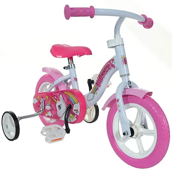 Bicicletta per bambini unicorno rosa-bianca misura 10 - Dino Bikes immagine 2
