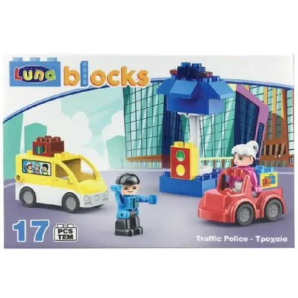 Blocks: Set da 17 pezzi di gioco di costruzione del vigile urbano immagine 2