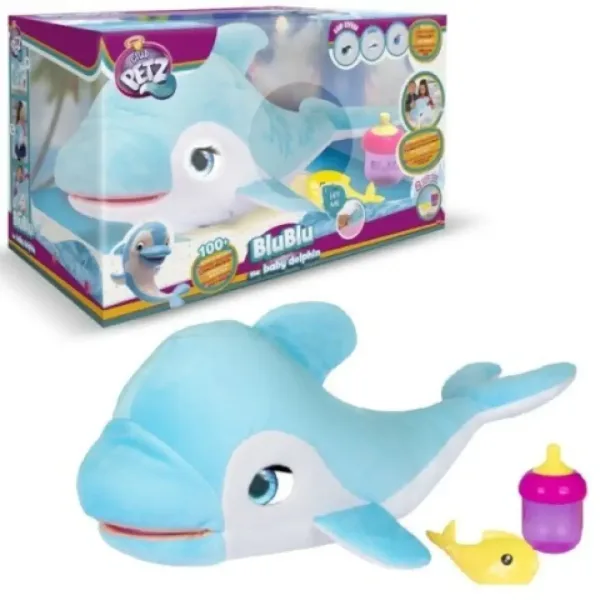 BluBlu delfino interattivo di peluche per bambini immagine 4