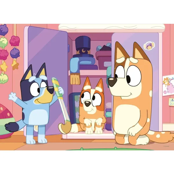 Bluey 2 in 1 puzzle da 60 pezzi e album da colorare 50x35 cm - Lisciani immagine 2