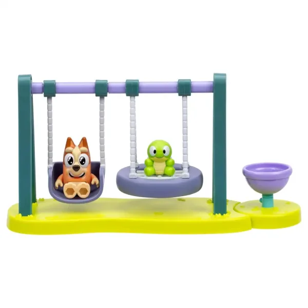 Bluey: Set da gioco del parco giochi con le figure di Bingo e Tartaruga immagine 2