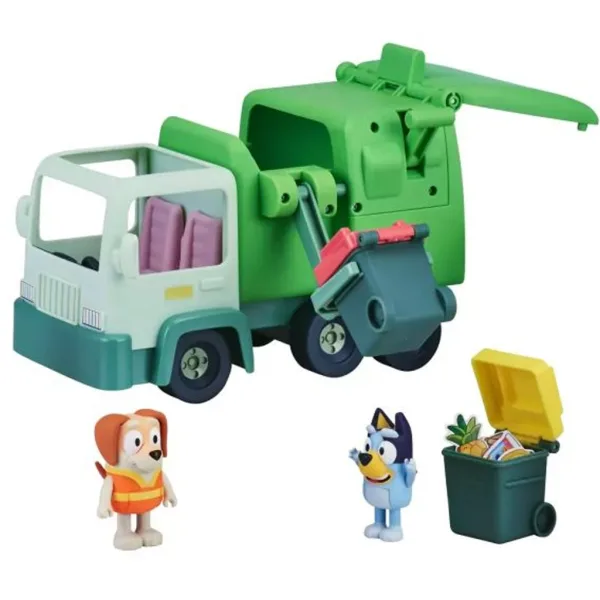 Bluey: Set di gioco camion della spazzatura con le figure di Bluey e Honey immagine 2