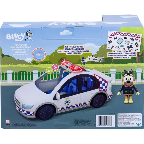Bluey: Set di gioco con auto della polizia e personaggio immagine 2