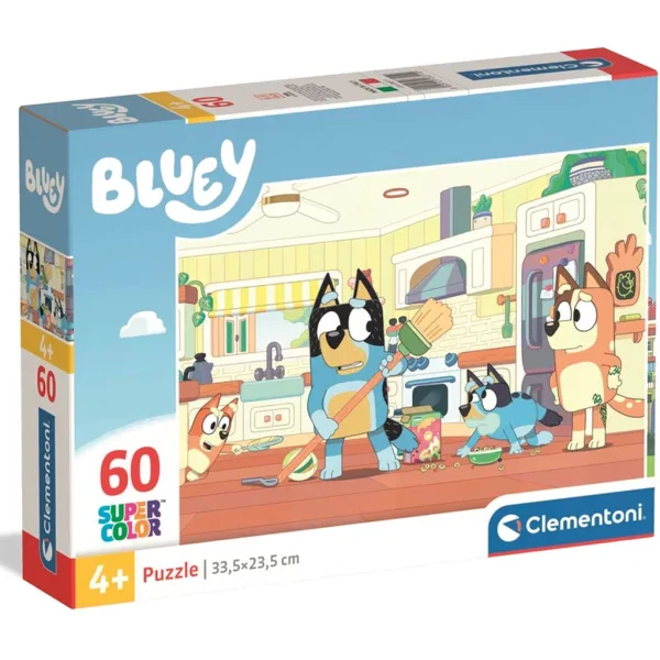 Bluey in cucina - puzzle Supercolor da 60 pezzi - Clementoni immagine 1