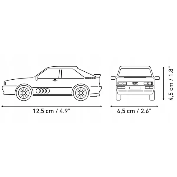 COBI: Audi Quattro 1980 gioco da costruzione auto bianca (24665) immagine 4