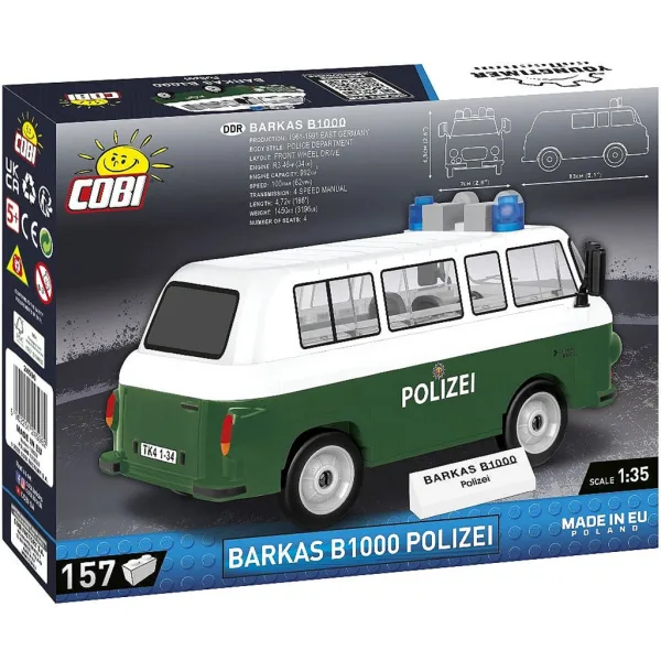 COBI: Barkas B1000 furgone della polizia set di costruzione (24596) immagine 3