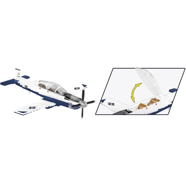 COBI: Beechcraft T-6 Texan II giocattolo da costruzione blu-bianco (26624) immagine 5