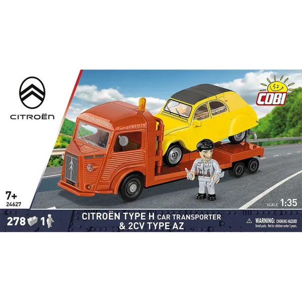 COBI: Citroën Type H autotrasportatore e 2CV Type AZ gioco da costruzione (24627) immagine 1