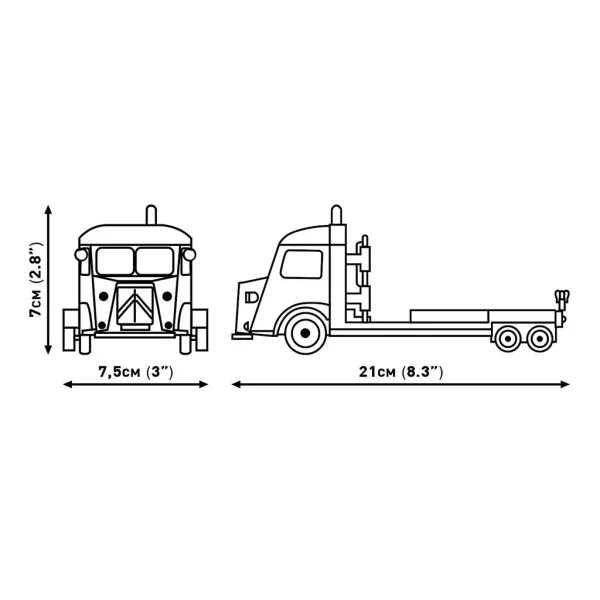 COBI: Citroën Type H autotrasportatore e 2CV Type AZ gioco da costruzione (24627) immagine 4