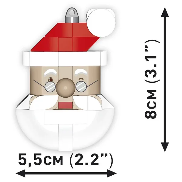 COBI: Decorazione natalizia da costruire a forma di Babbo Natale (20011) immagine 3