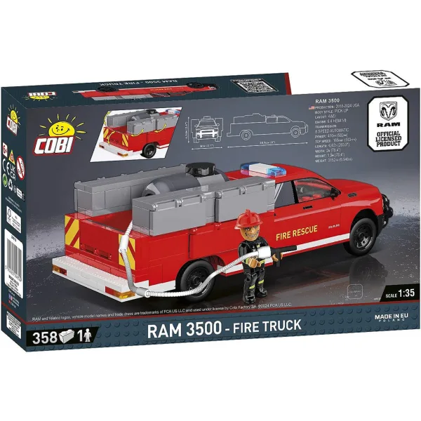 COBI: Dodge RAM 3500 camion dei pompieri set di costruzione (24612) immagine 3
