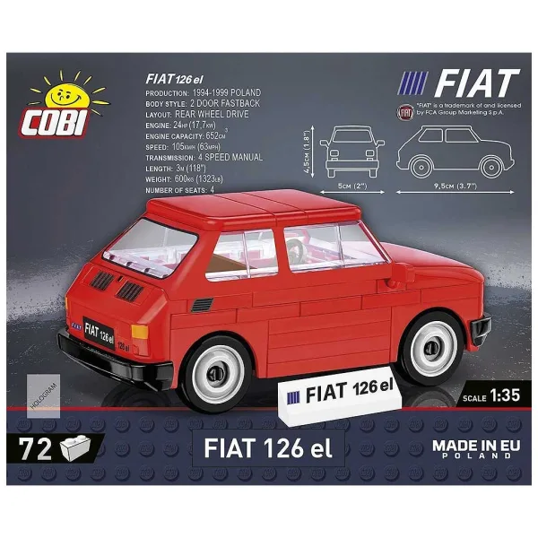 COBI: Fiat 126p gioco da costruzione di automobili (24531) immagine 2