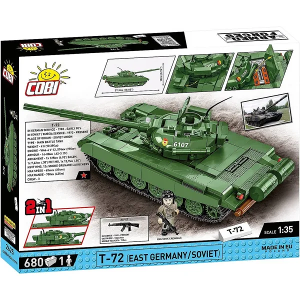 COBI: Forze Armate T-72 (Germania Est/Unione Sovietica) kit di costruzione di carro armato (2625) immagine 10