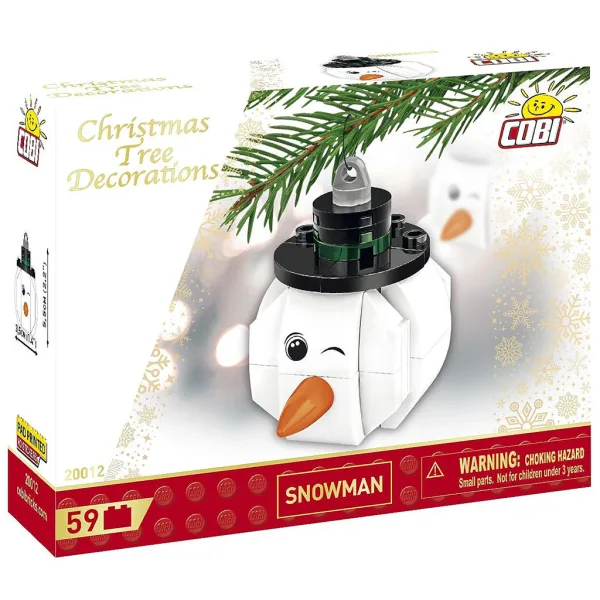 COBI: Giocattolo da costruzione pupazzo di neve come decorazione natalizia (20012) immagine 1