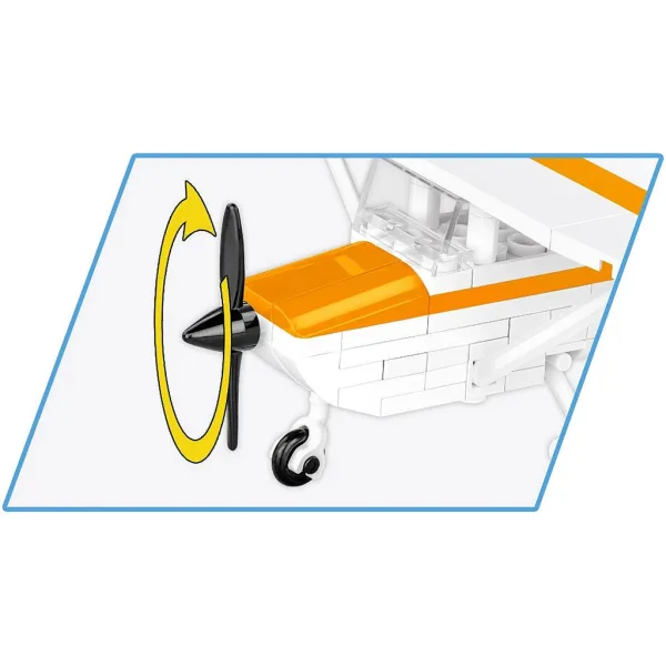 COBI: Gioco di costruzione Cessna 172 Skyhawk arancione-bianco (26623) immagine 3
