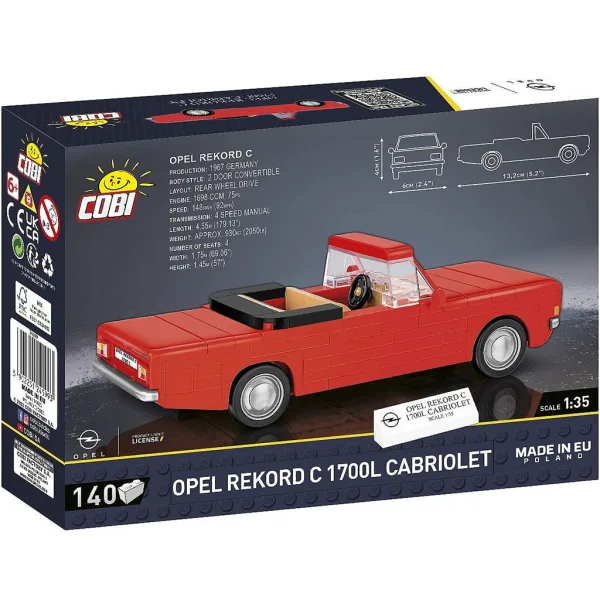 COBI: Gioco di costruzione Opel Rekord C 1700 L Cabriolet (24599) immagine 3