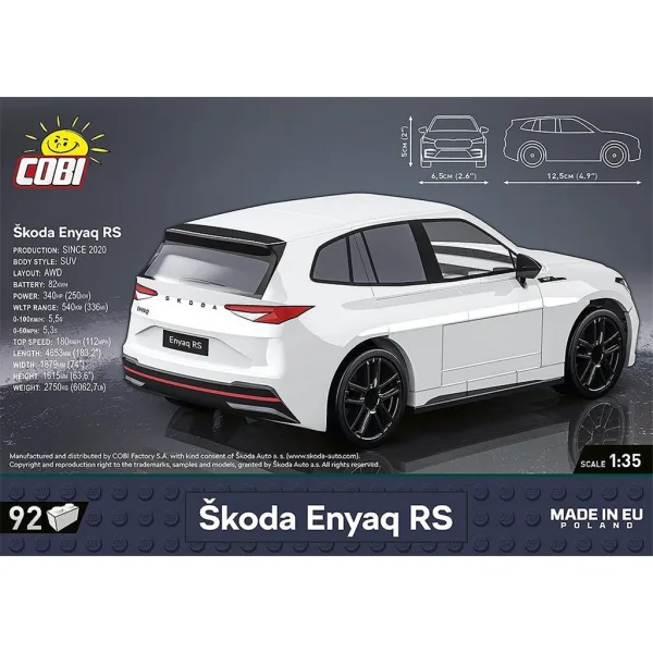 COBI: Gioco di costruzione Skoda Enyaq RS (24575) immagine 3