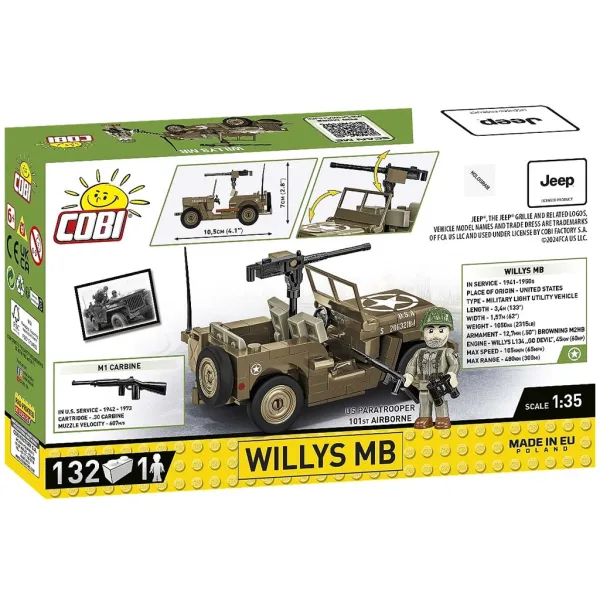 COBI: Gioco di costruzione Willys MB carro armato (3133) immagine 7