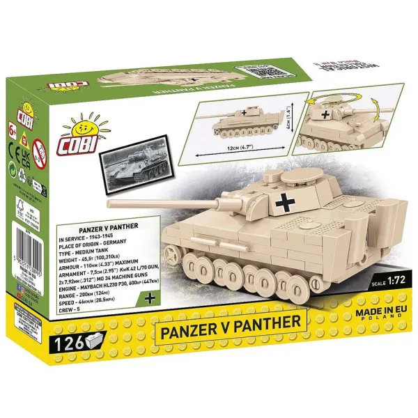 COBI: Gioco di costruzione carro armato Panzer V Panther (3099) immagine 5