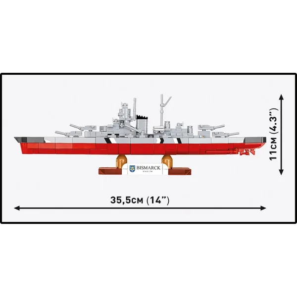 COBI: Set da costruzione della corazzata Bismarck - Seconda Guerra Mondiale (4854) immagine 4