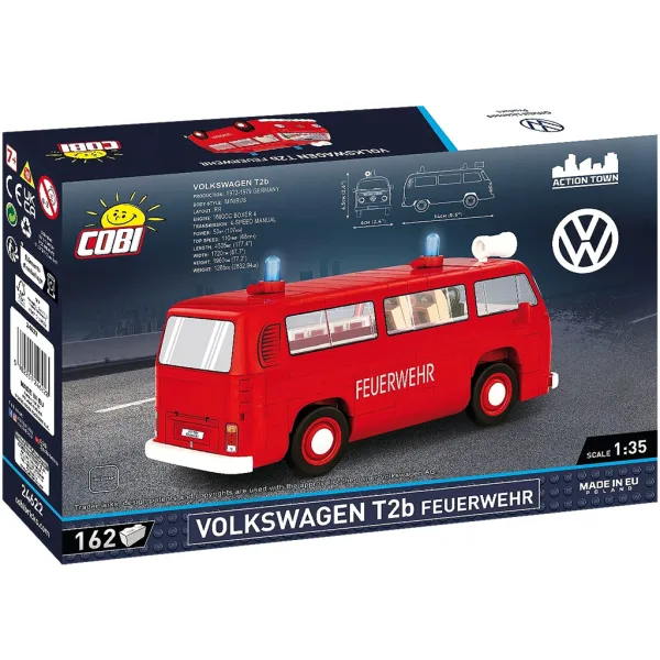 COBI: Set di costruzione Volkswagen T2b Camion dei Pompieri (24622) immagine 3