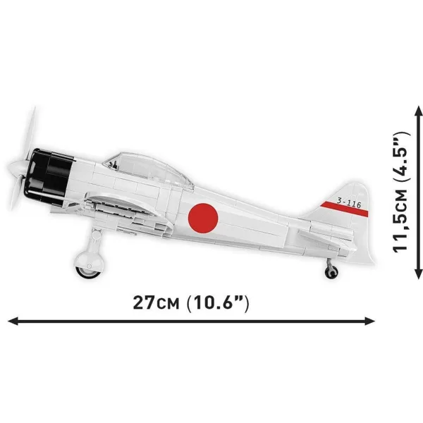 COBI: Set di costruzione aereo Mitsubishi A6M2 Zero-Sen (5729) immagine 5