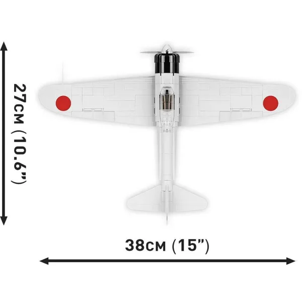 COBI: Set di costruzione aereo Mitsubishi A6M2 Zero-Sen (5729) immagine 6