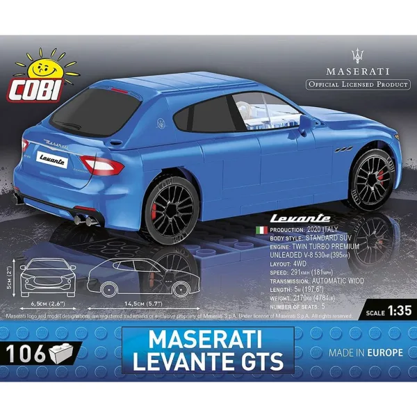 COBI: Set di costruzione auto sportiva Maserati Levante GTS (24569) immagine 4