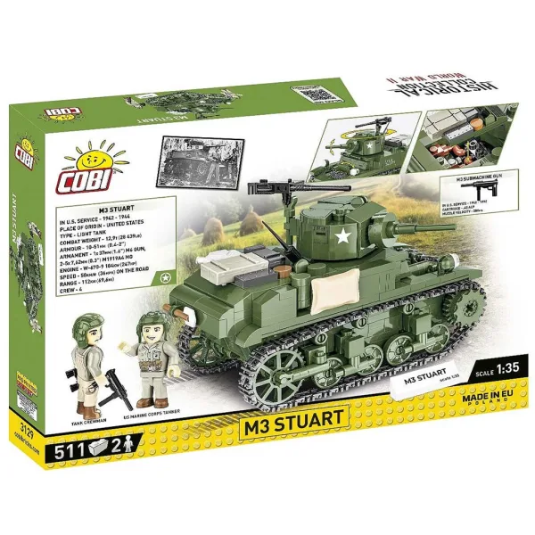 COBI: Set di costruzione carro armato M3 Stuart (3129) immagine 8