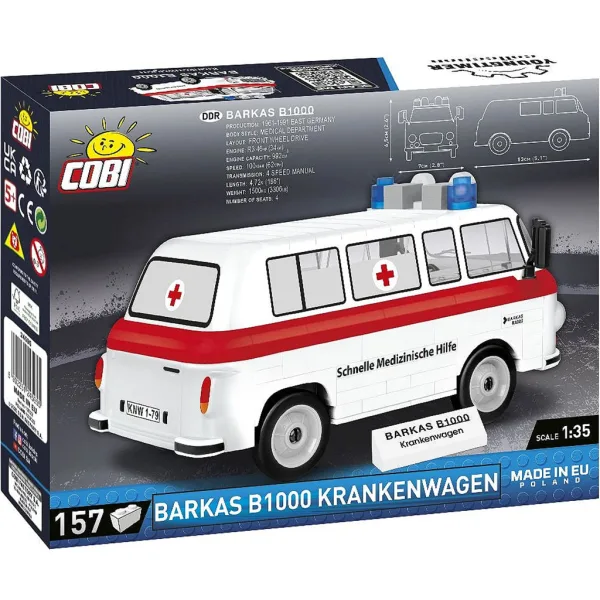 COBI: Set di costruzione dell’ambulanza Barkas B1000 (24595) immagine 3
