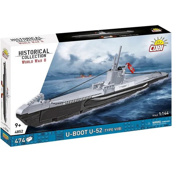 COBI: Sottomarino U-52 della Seconda Guerra Mondiale (Tipo VIIB) - gioco di costruzione (4852) immagine 1
