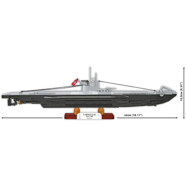 COBI: Sottomarino U-52 della Seconda Guerra Mondiale (Tipo VIIB) - gioco di costruzione (4852) immagine 5