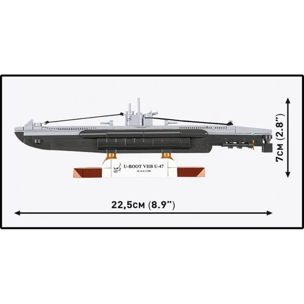 COBI: Sottomarino U-Boot VIIB U-47 della Seconda Guerra Mondiale, set da costruzione (4858) immagine 4