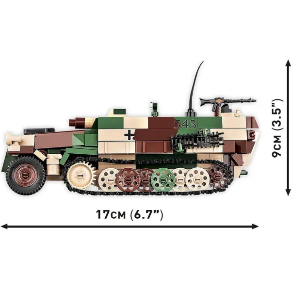 COBI: Veicolo blindato Sd.Kfz. 251/9 Stummel gioco di costruzione (3096) immagine 3
