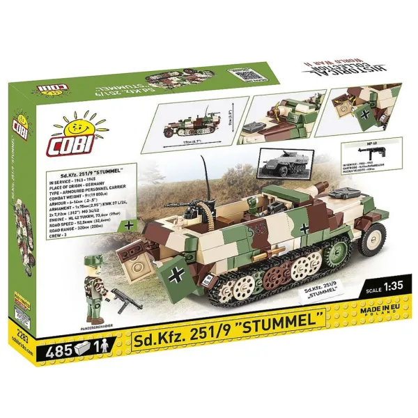 COBI: Veicolo blindato Sd.Kfz. 251/9 Stummel gioco di costruzione (3096) immagine 4