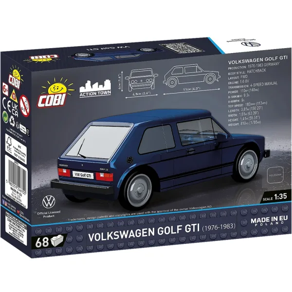 COBI: Volkswagen Golf GTI blu gioco di costruzione (24615) immagine 3