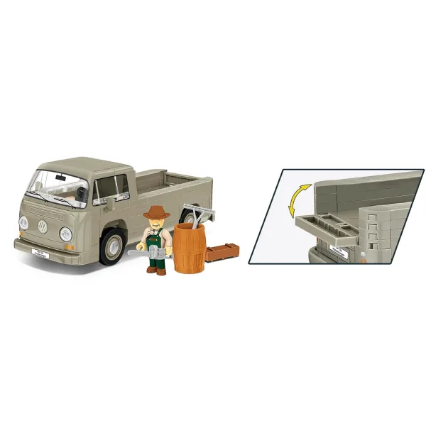 COBI: Volkswagen T2a camion con pianale set di costruzione (24618) immagine 3