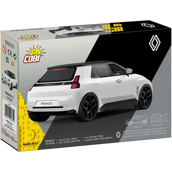 COBI: gioco di costruzione dellauto Renault 5 E-Tech bianca (24675) immagine 5