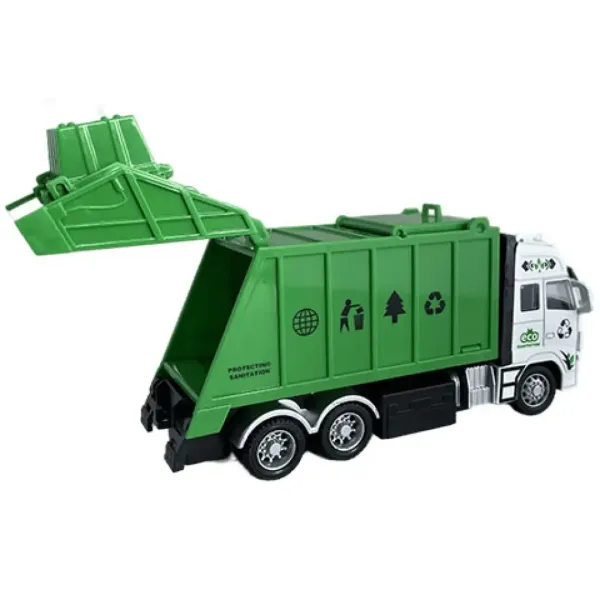 Camion con telecomando RC per rifiuti o container con luci 27MHz 1/36 20cm in due varianti immagine 6