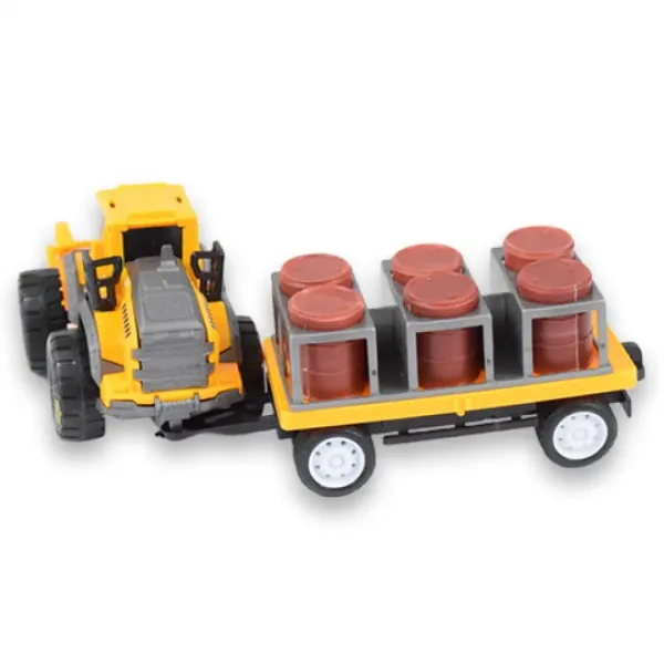 Camion da Ingegneria: Trattore con barili di olio e rimorchio 24cm immagine 2
