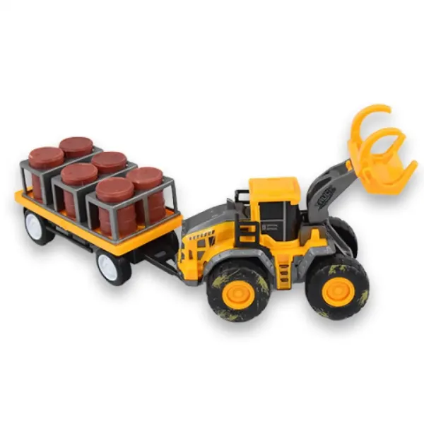 Camion da Ingegneria: Trattore con barili di olio e rimorchio 24cm immagine 3