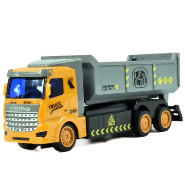 Camion da cantiere ribaltabile telecomandato RC con luci 1/48 27MHz 20cm immagine 2